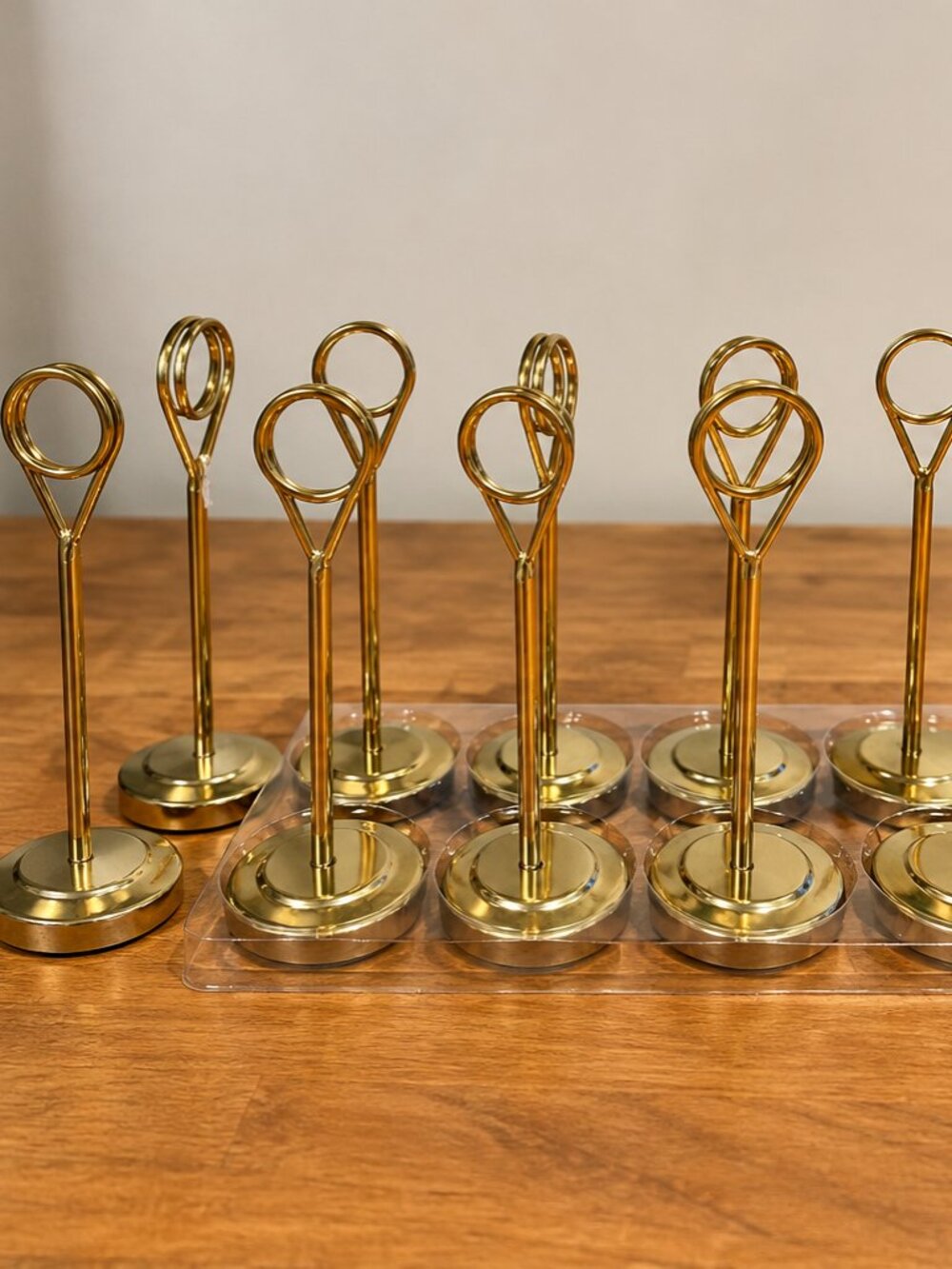 Micheals 6" Wedding Table Number Photo Stands in Gold -- Set of 16